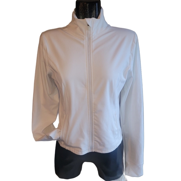 90 degrees by Reflex White Zip Up Performance Jacket L - Picture 1 of 7